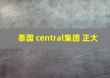 泰国 central集团 正大